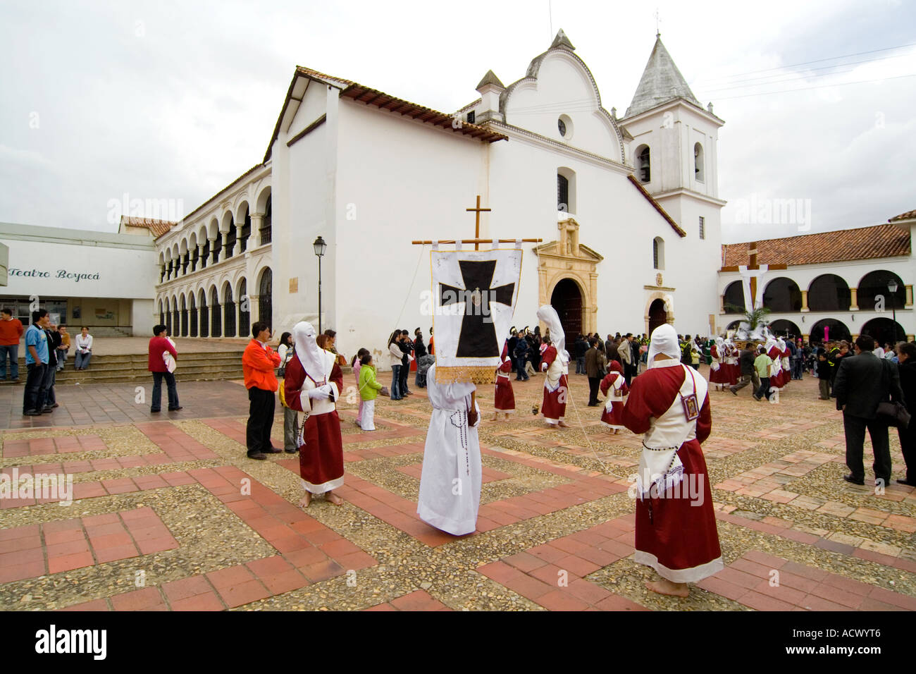 Easter Holy week's religious procession, Tunja, Boyacá, Colombia, South