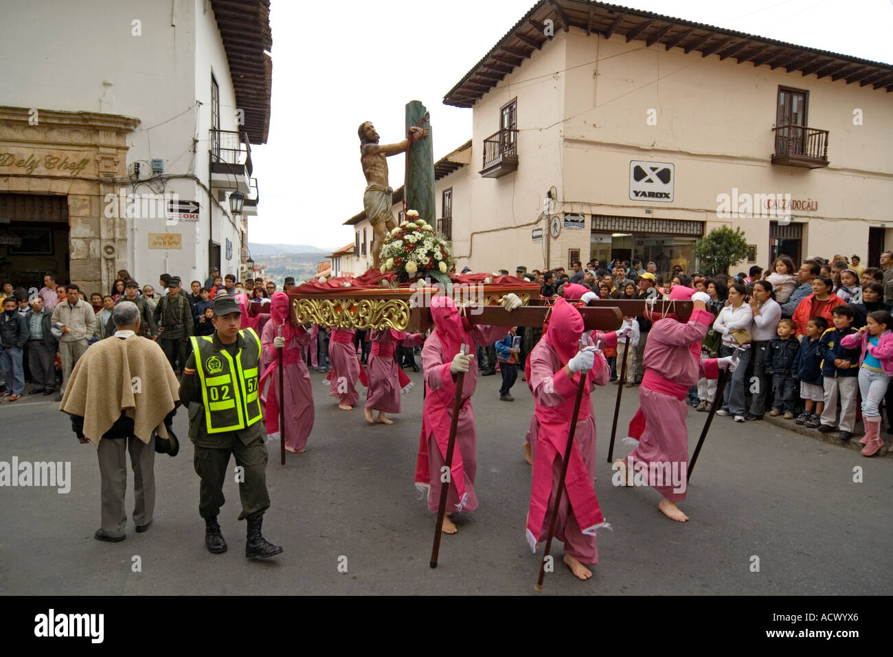 Easter Holy week's religious procession, Tunja, Boyacá, Colombia, South