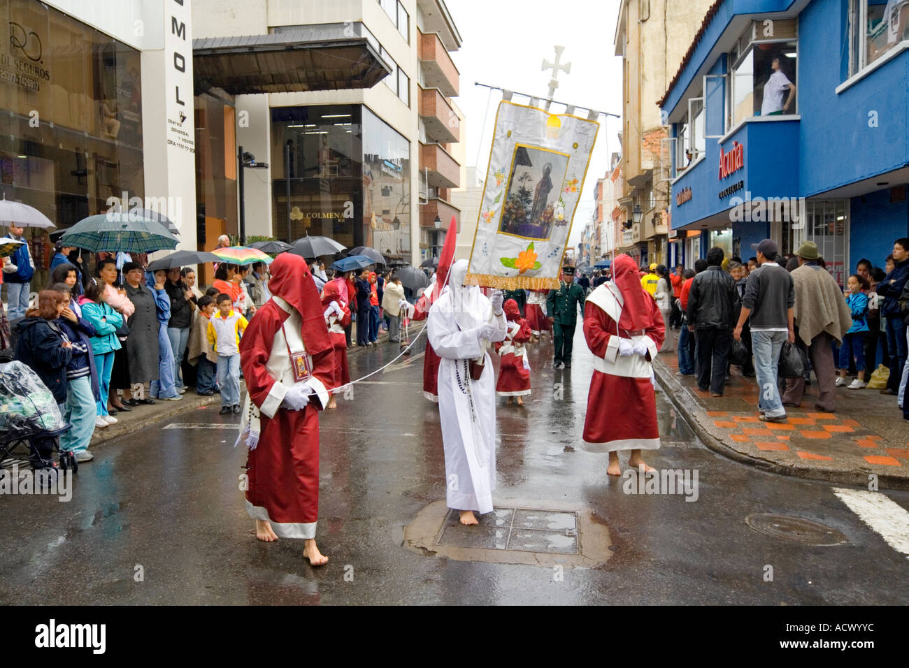 Easter Holy week's religious procession, Tunja, Boyacá, Colombia, South