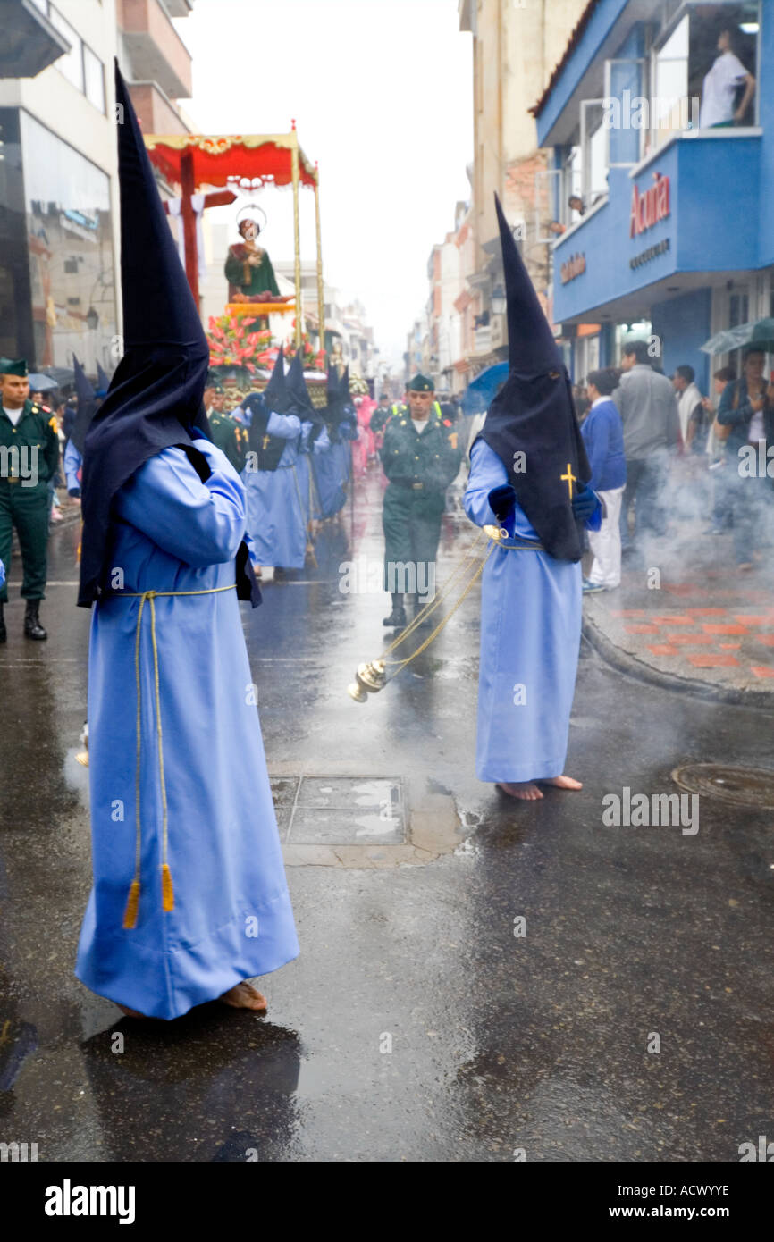 Easter Holy week's religious procession, Tunja, Boyacá, Colombia, South