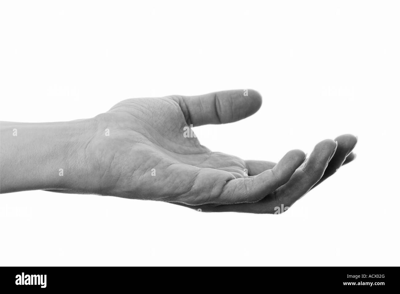 Cupping hands Black and White Stock Photos & Images - Alamy