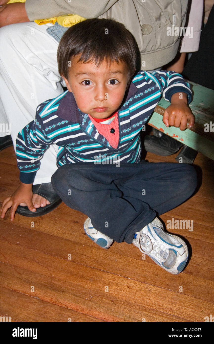 Child in the kindergarden, Tunja, Colombia Stock Photo