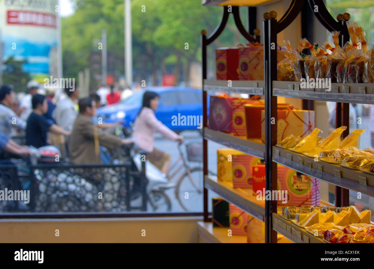 Interior of a confectioners shop in Suzhou, China Stock Photo