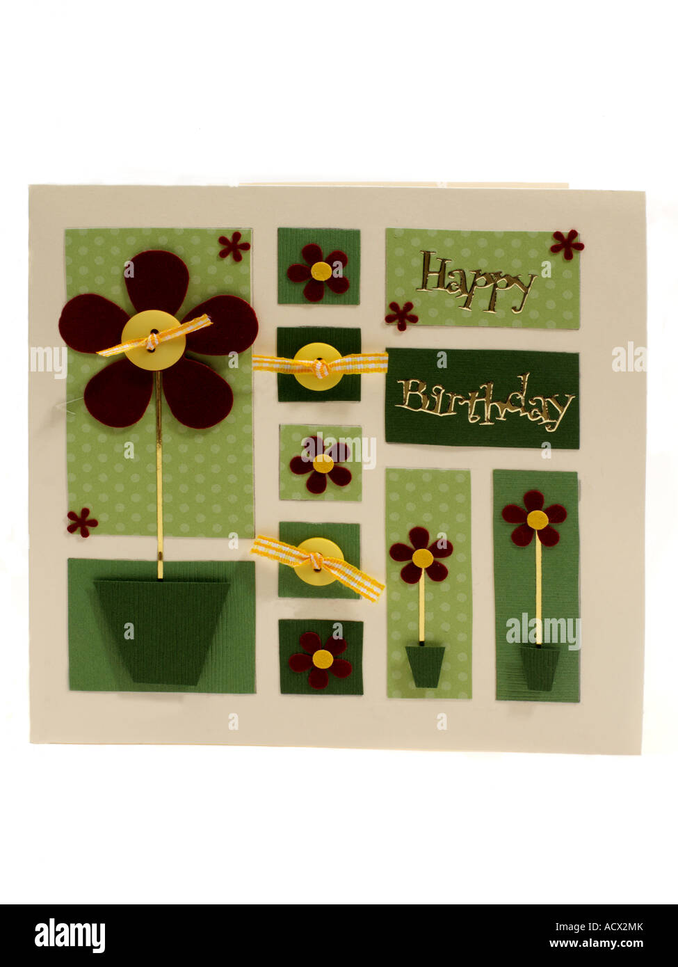 Handmade Greetings Card Happy Birthday Stock Photo