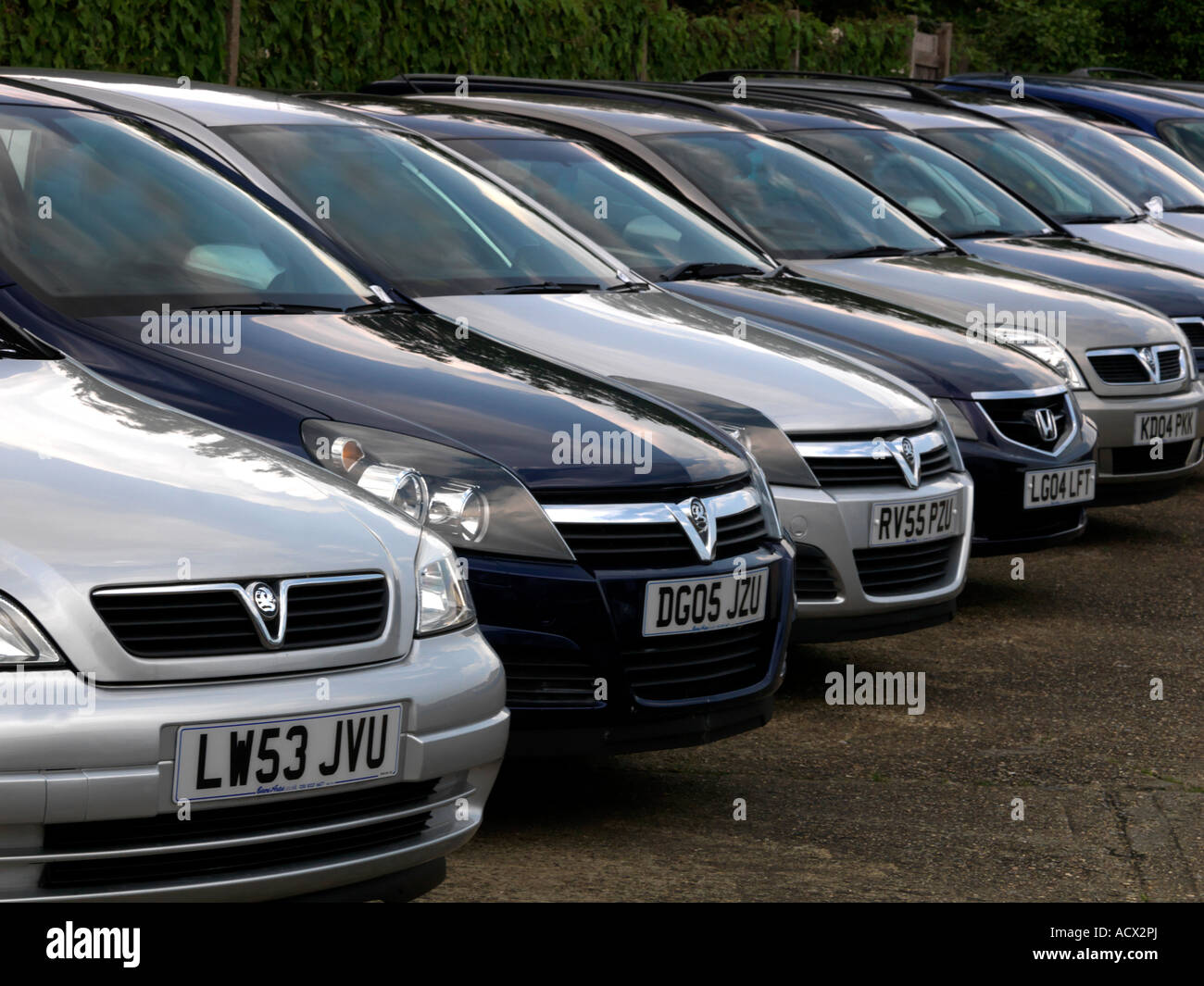 Fleet of Cars England Stock Photo Alamy
