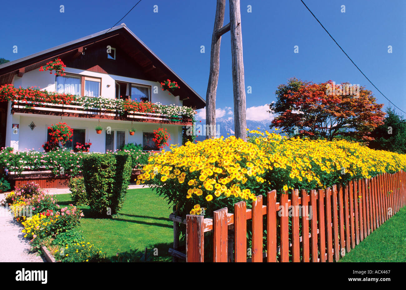 Typical house Krnic Bled Slovenia Stock Photo Alamy