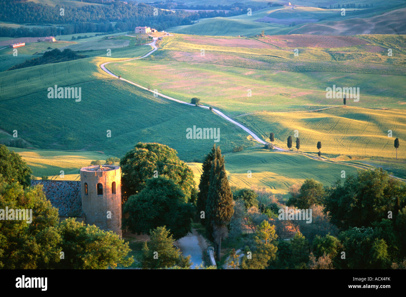 Hills near Pienza Tuscany Italy Stock Photo - Alamy