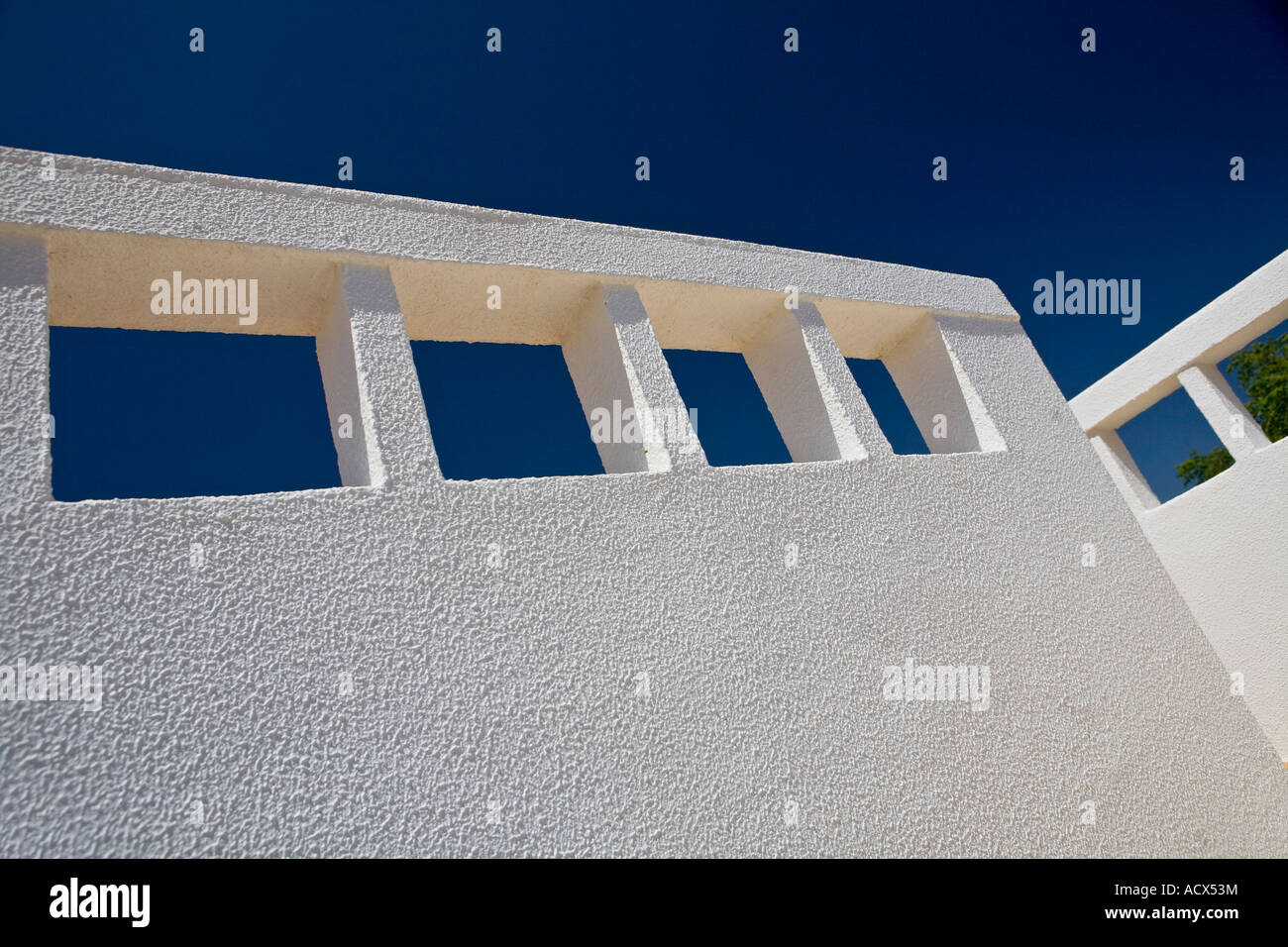 Abstract view atop a luxury villa in the Algarve Portugal Stock Photo