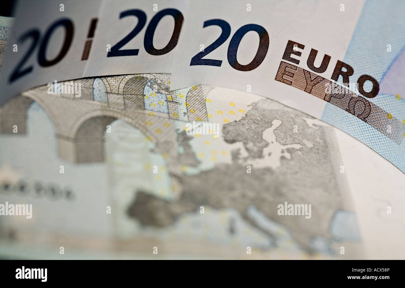 Euro bank notes Stock Photo