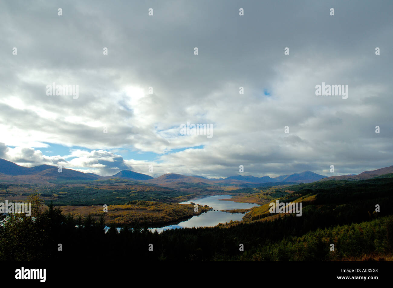 Loch Garry from the viewpoint on the A87 road, Invernesshire, Scotland, UK Stock Photo