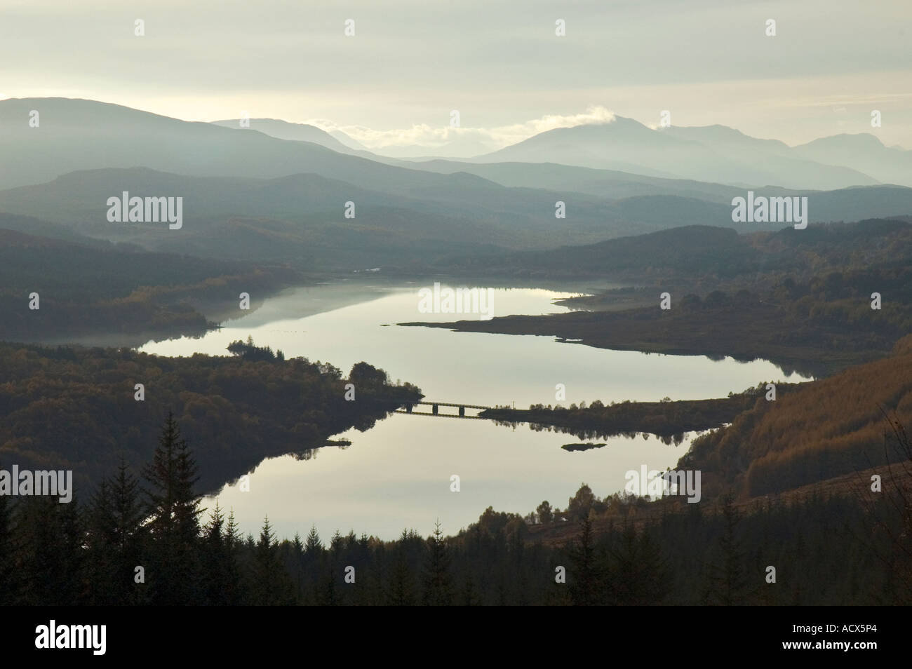 Loch Garry from the viewpoint on the A87, near Invergarry, Scotland, UK Stock Photo