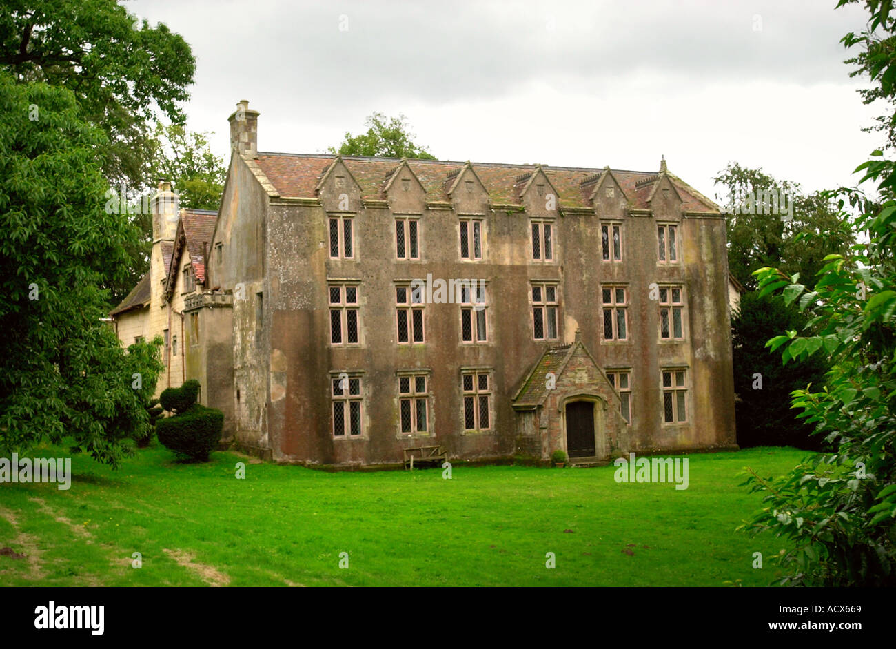 LITTLEDEAN HALL IN THE FOREST OF DEAN GLOUCESTERSHIRE UK Stock Photo