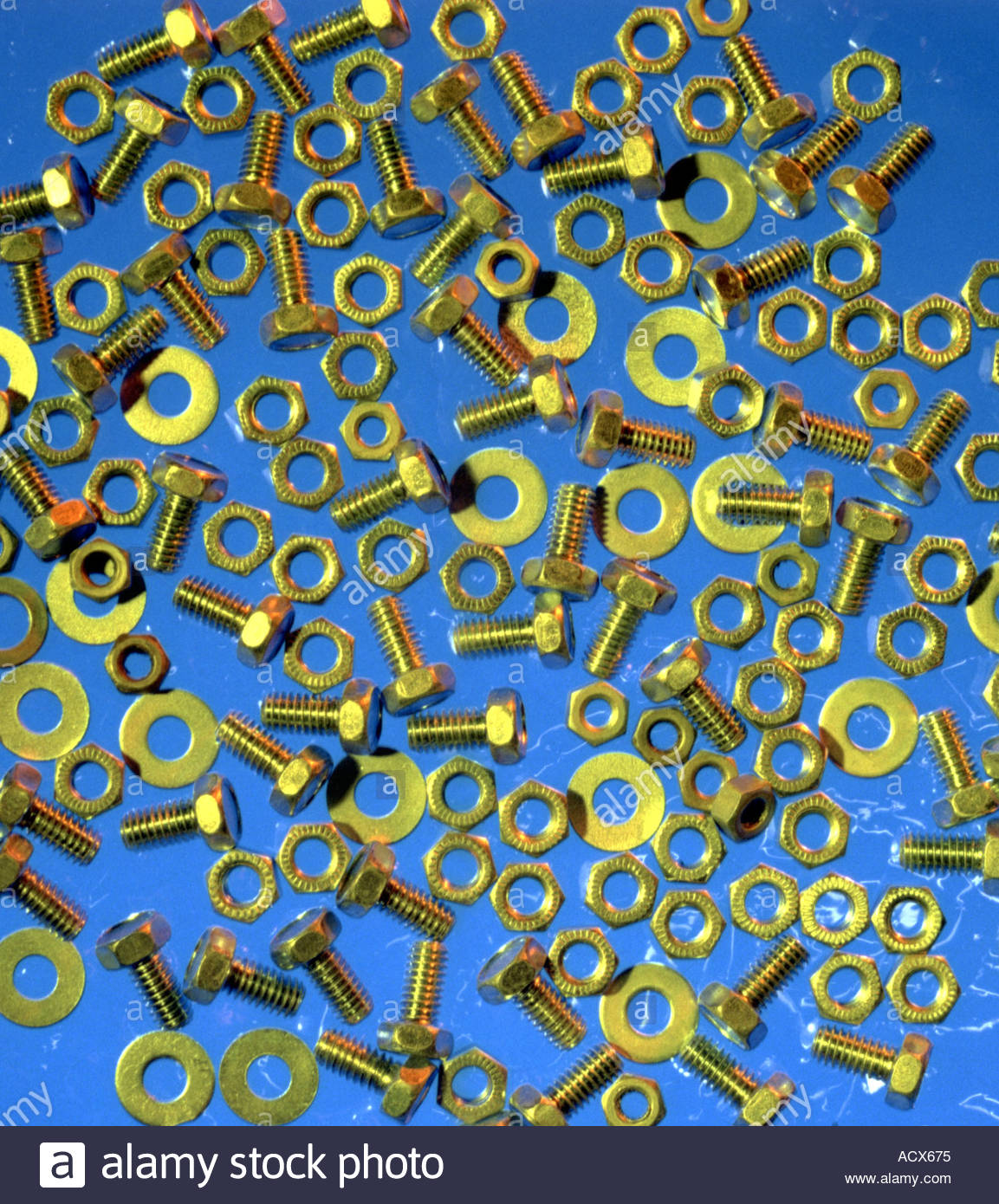 Nuts bolts and washers Stock Photo Alamy