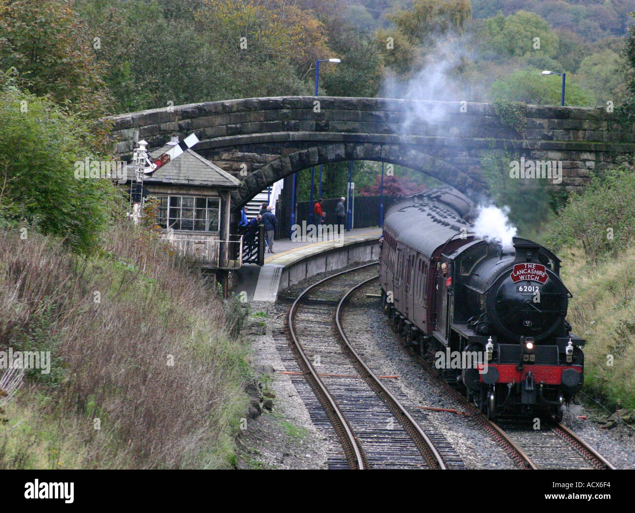 Steam train at Wennington Stock Photo