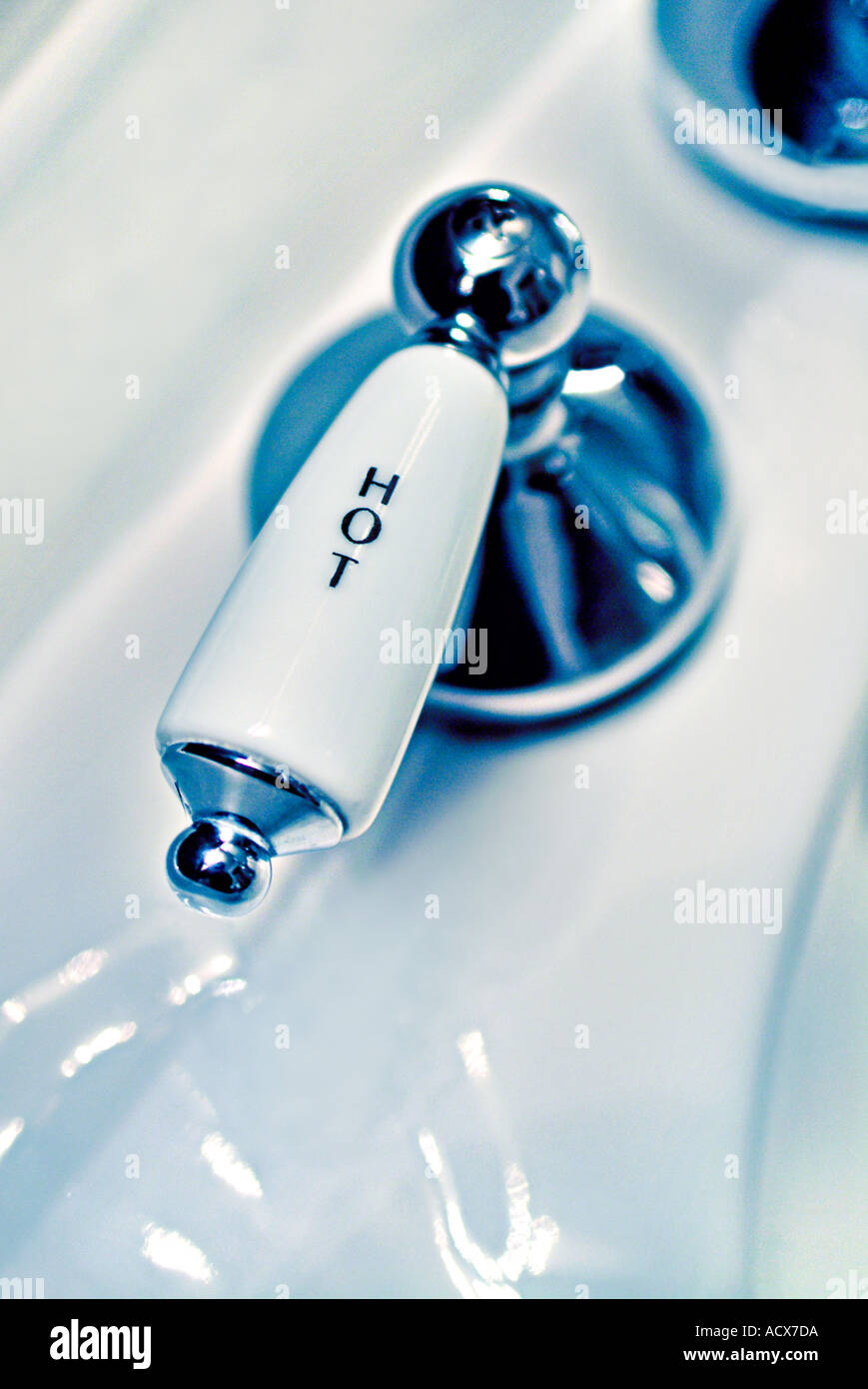 Water faucet on bathroom sink Stock Photo - Alamy