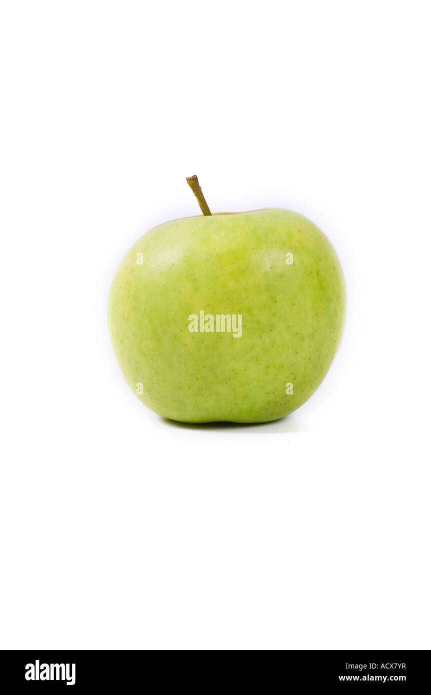 Green Apple on a white background Stock Photo