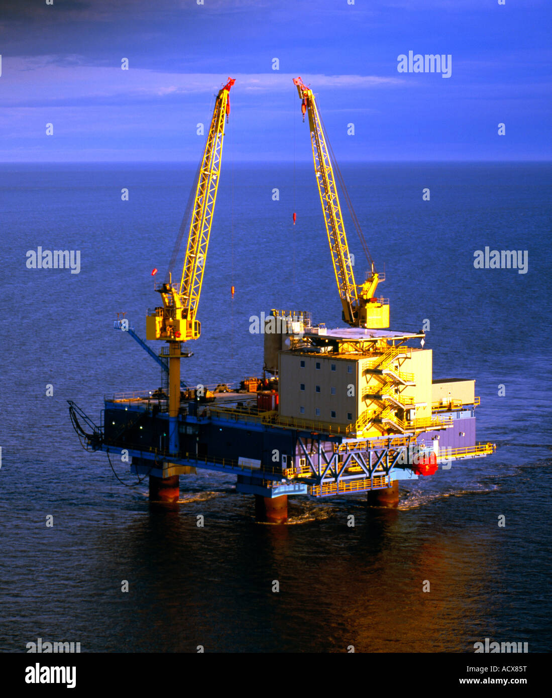 Offshore oil and gas production in the Cook Inlet Alaska Stock Photo Alamy