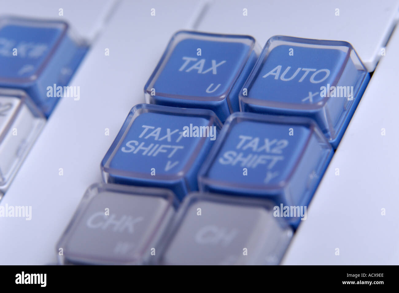 cash register tax keys Stock Photo Alamy