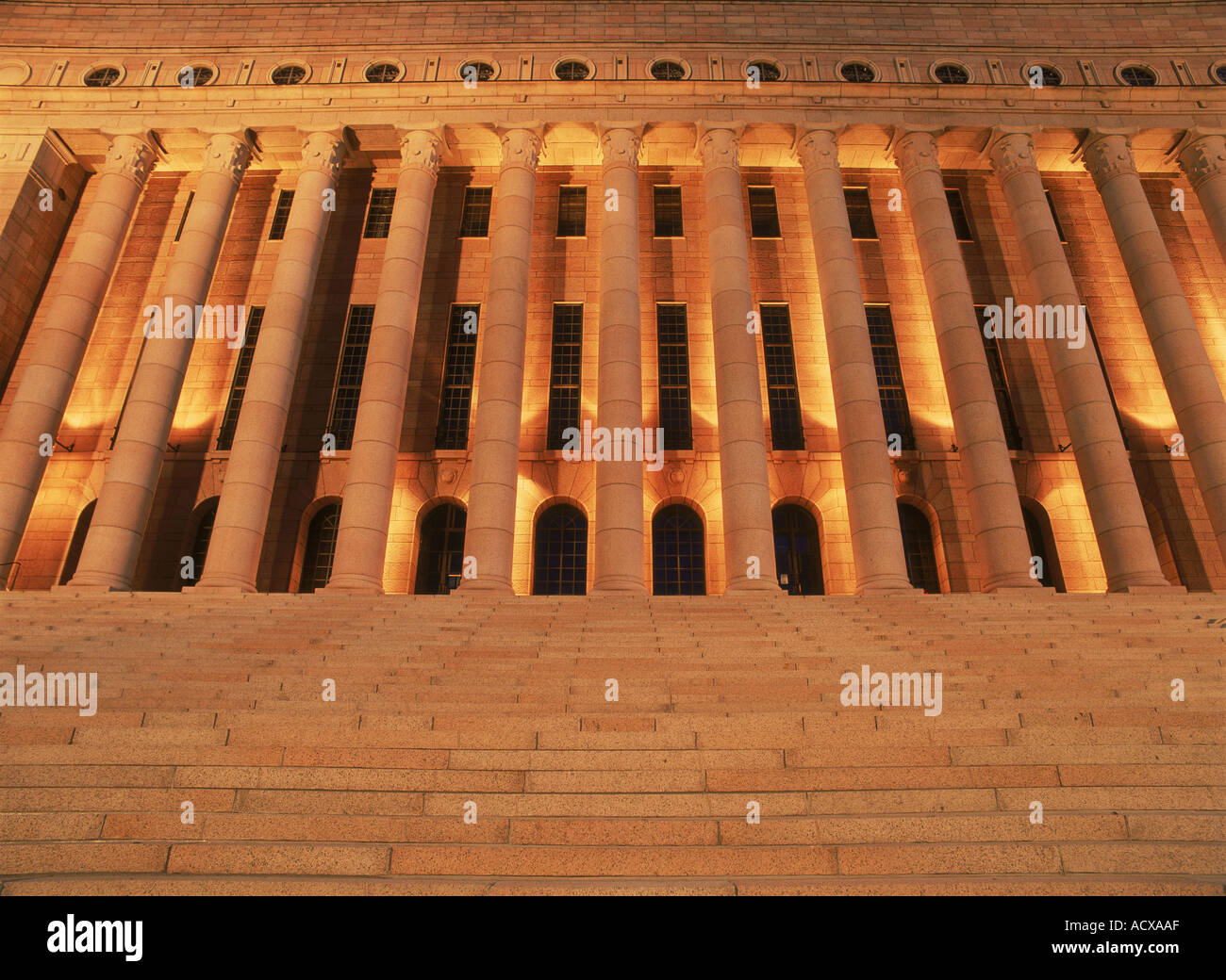 Parliament House in Helsinki at night Stock Photo - Alamy
