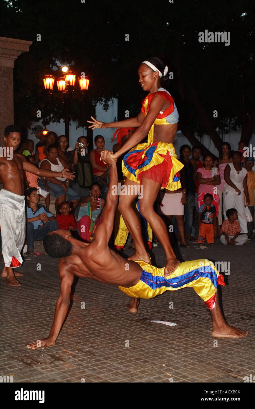traditional dancers, Cartagena de Indias, Bolivar, Colombia, South America, caribbean Stock Photo