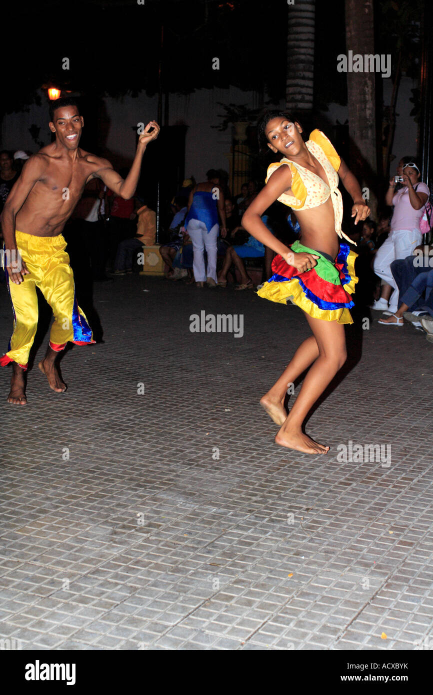 traditional dancers, Cartagena de Indias, Bolivar, Colombia, South America, caribbean Stock Photo