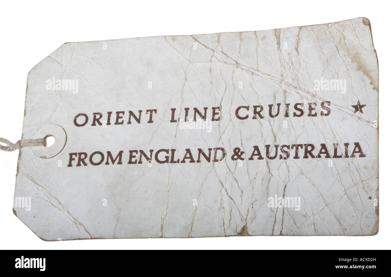 Old luggage shipping label Stock Photo Alamy