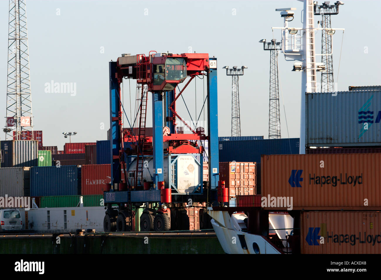 Container loading Stock Photo