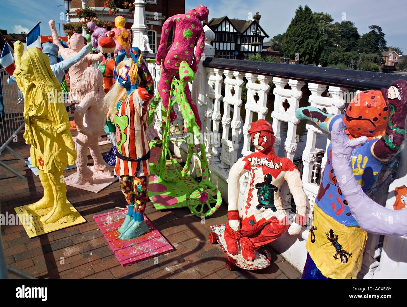 PapierMache Mannequins Made by Local Schoolchildren in Tonbridge, UK