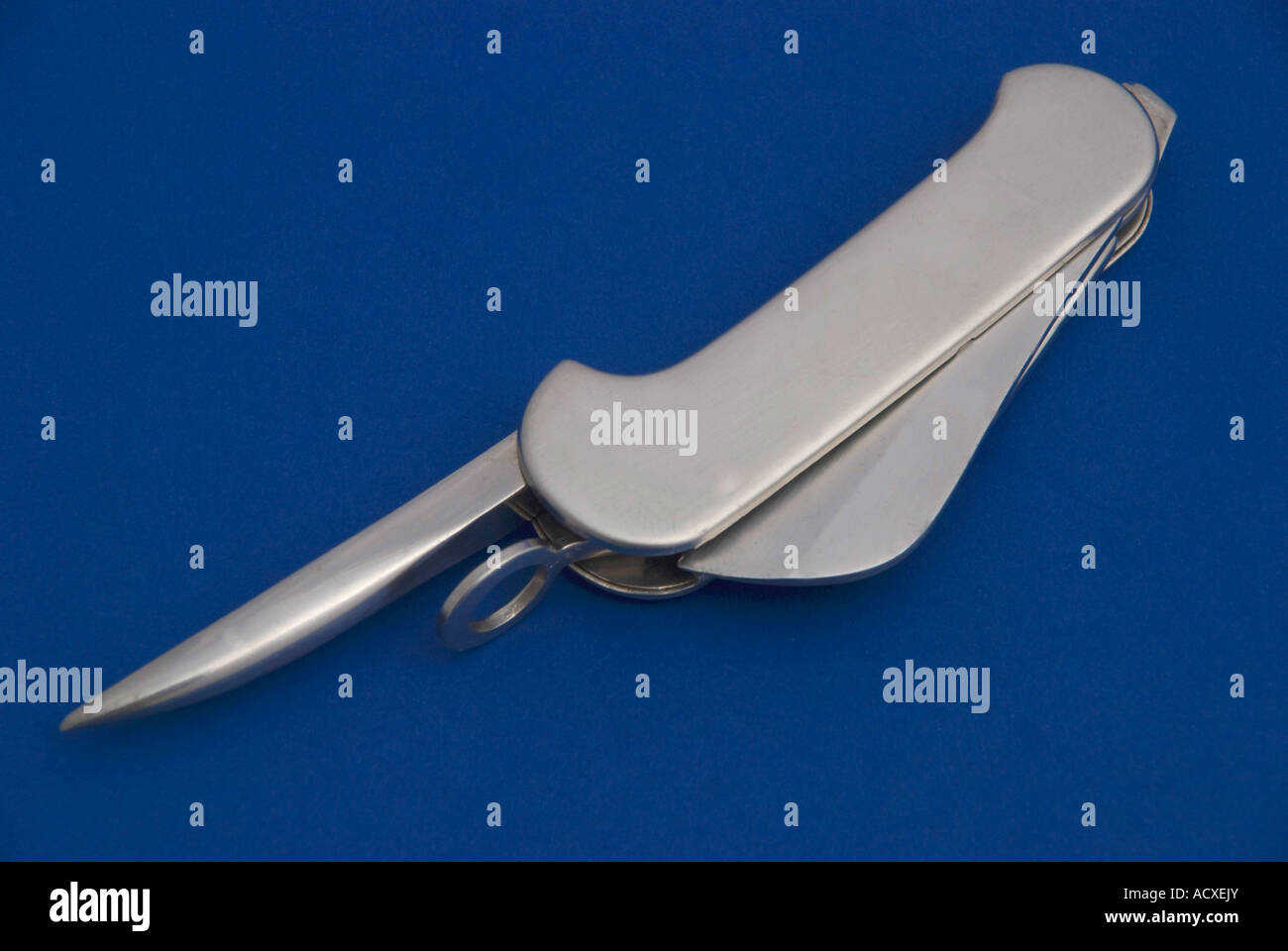 Traditional sailor's jackknife with shackle key and marlinspike Stock