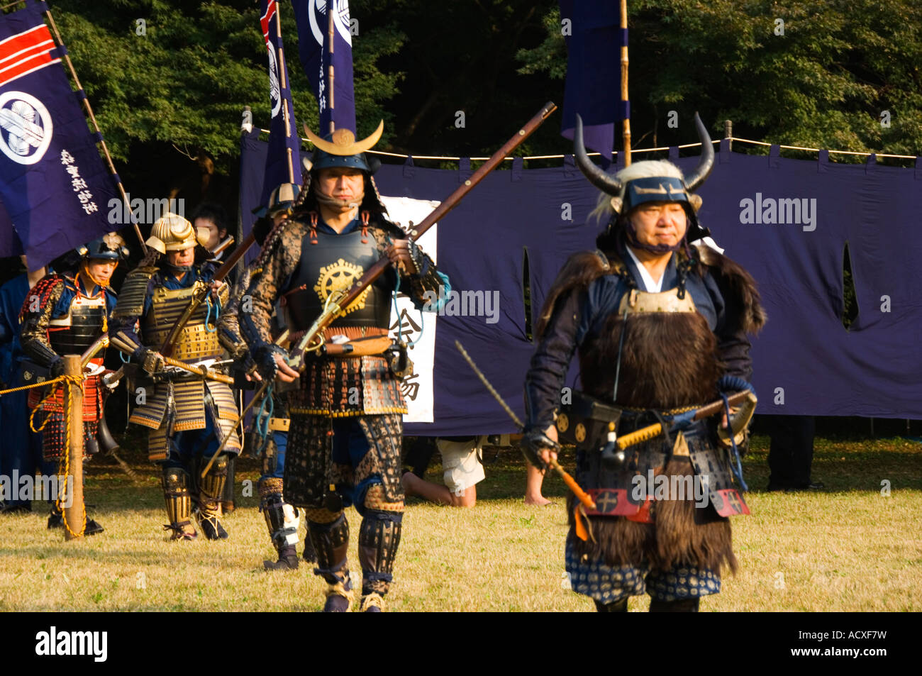 Japan Honshu Island Tokyo Samurai Costume Battle Renactment Stock Photo