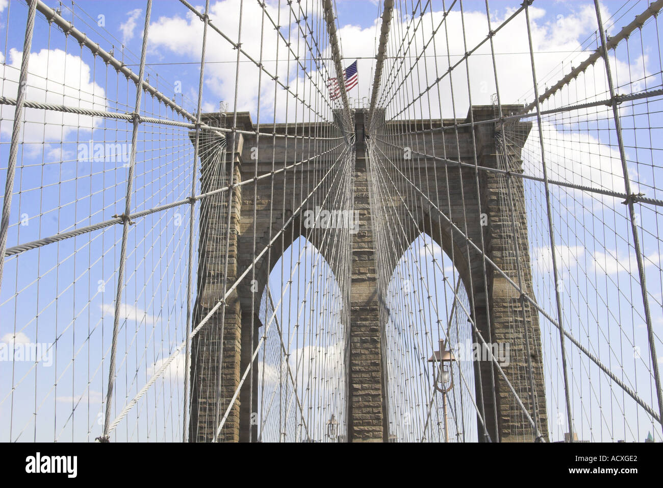 Suspension wires of Brooklyn Bridge NYC Stock Photo Alamy