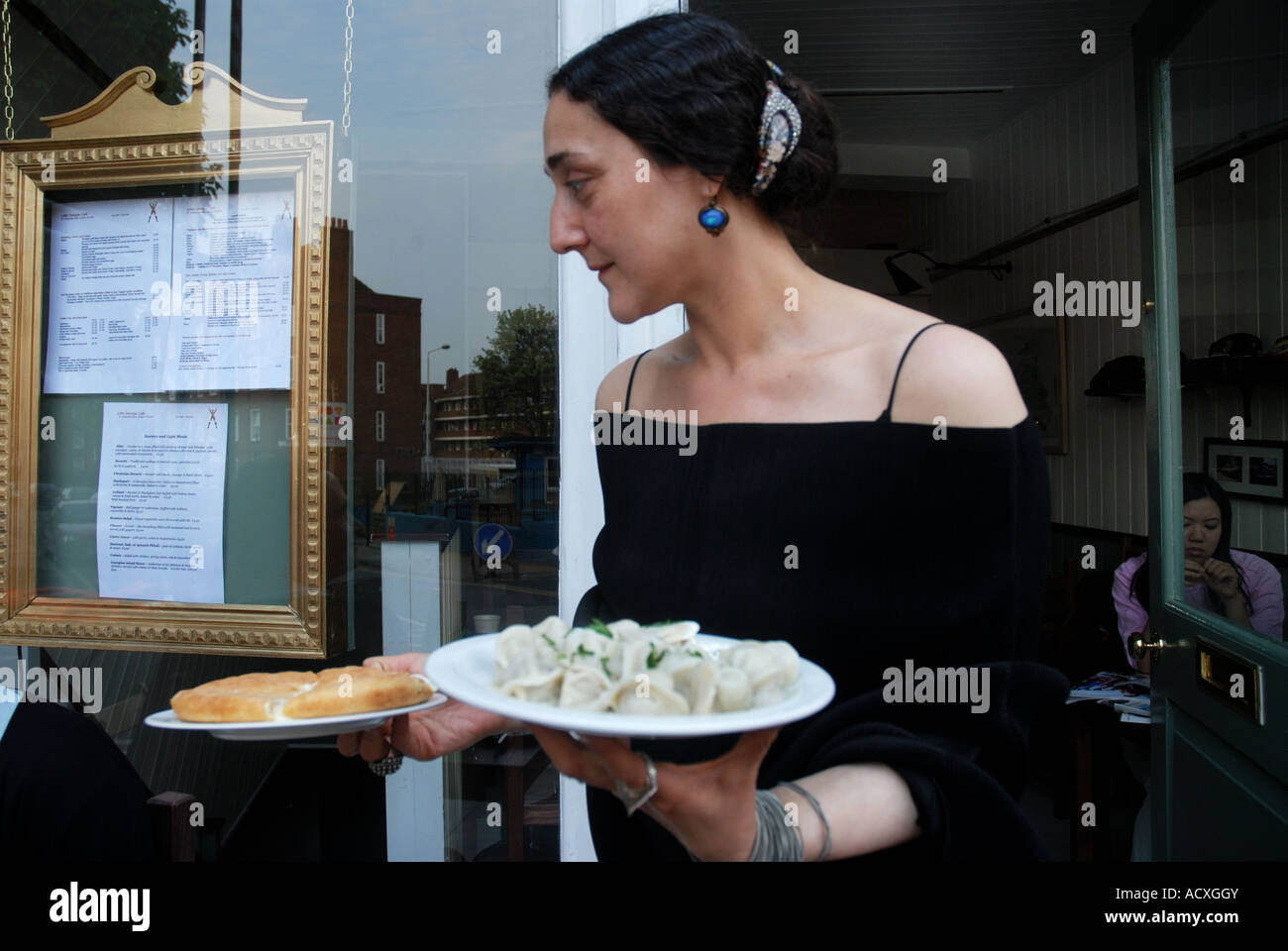 England Hackney Goldsmith Row Little restaurant 2007 Stock
