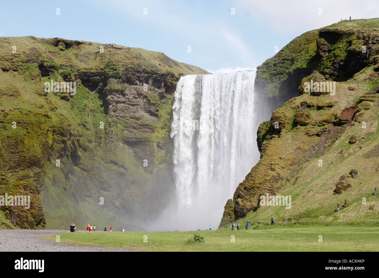 Skogafoss waterfall near Skógar, Iceland Stock Photo