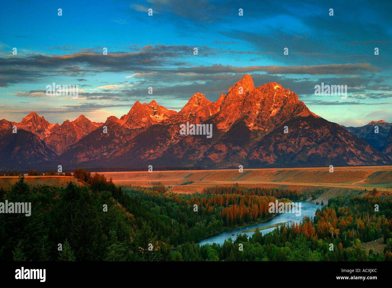 Mountain chain / Teton Range Stock Photo Alamy