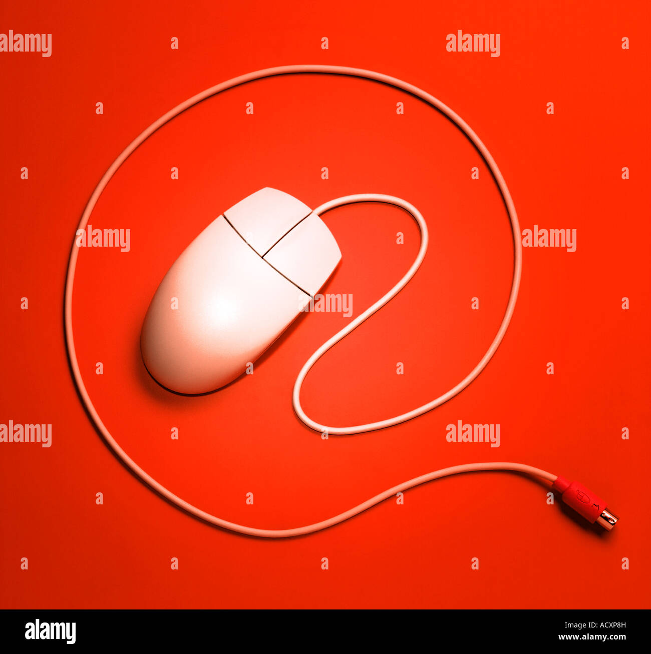 A Computers Mouse forming the shape of an @ sign. Picture by Paddy McGuinness paddymcguinness Stock Photo