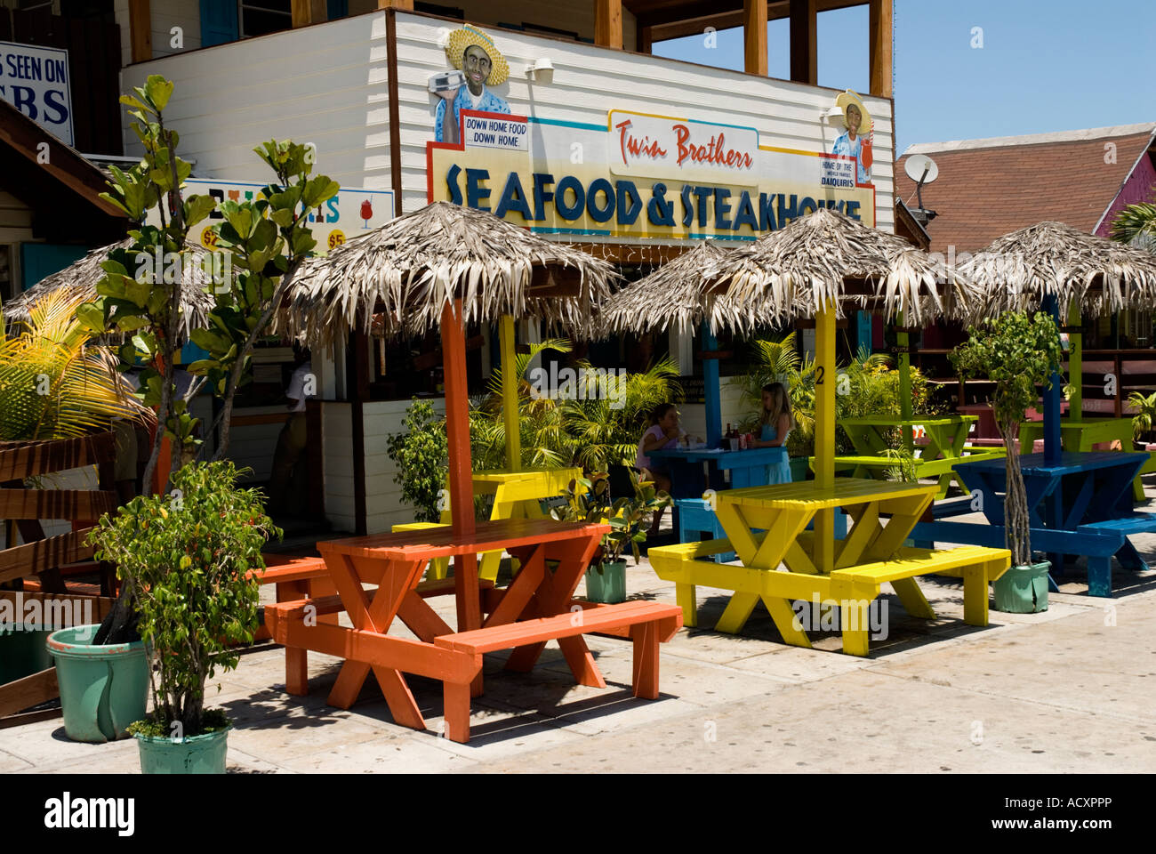 Twin Brothers Restaurant, Arawak Cay, Nassau, Bahamas Stock Photo Alamy