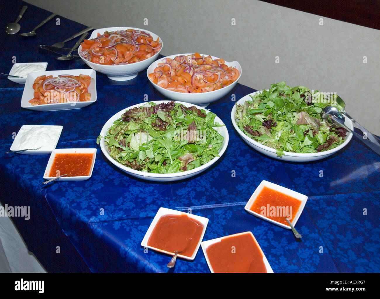 bowls of salad Stock Photo