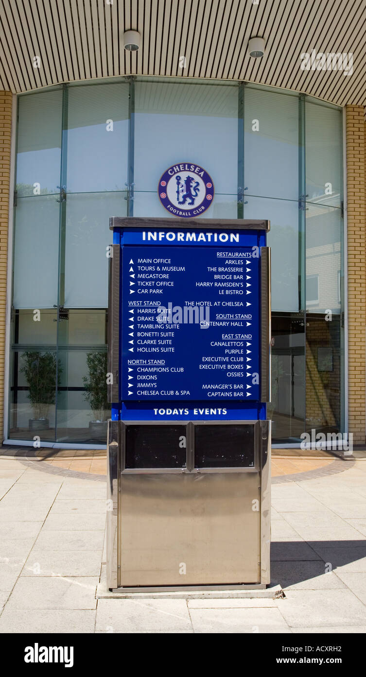 Chelsea football club entrance Stock Photo - Alamy