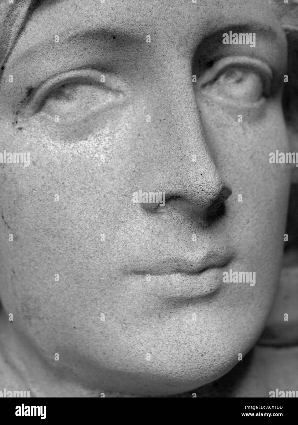 female marble carved statue face Stock Photo Alamy