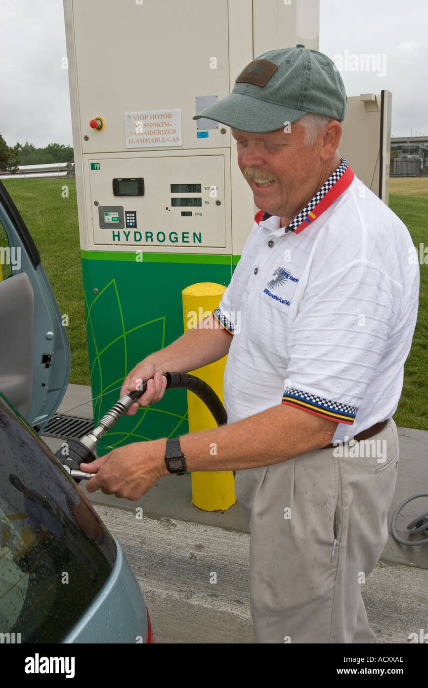 Fueling Station for Hydrogen Powered Vehicles Stock Photo