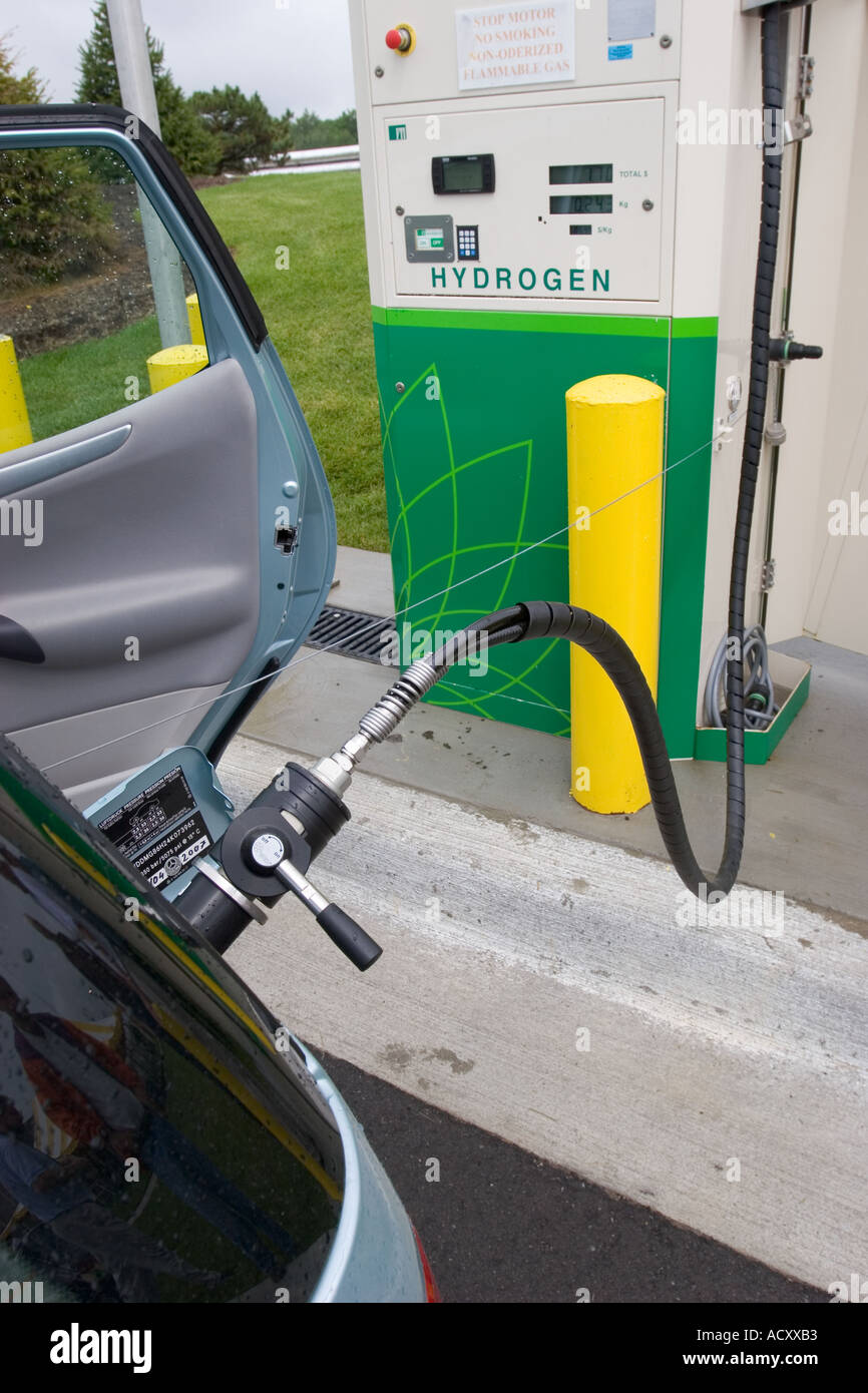 Fueling Station for Hydrogen Powered Vehicles Stock Photo