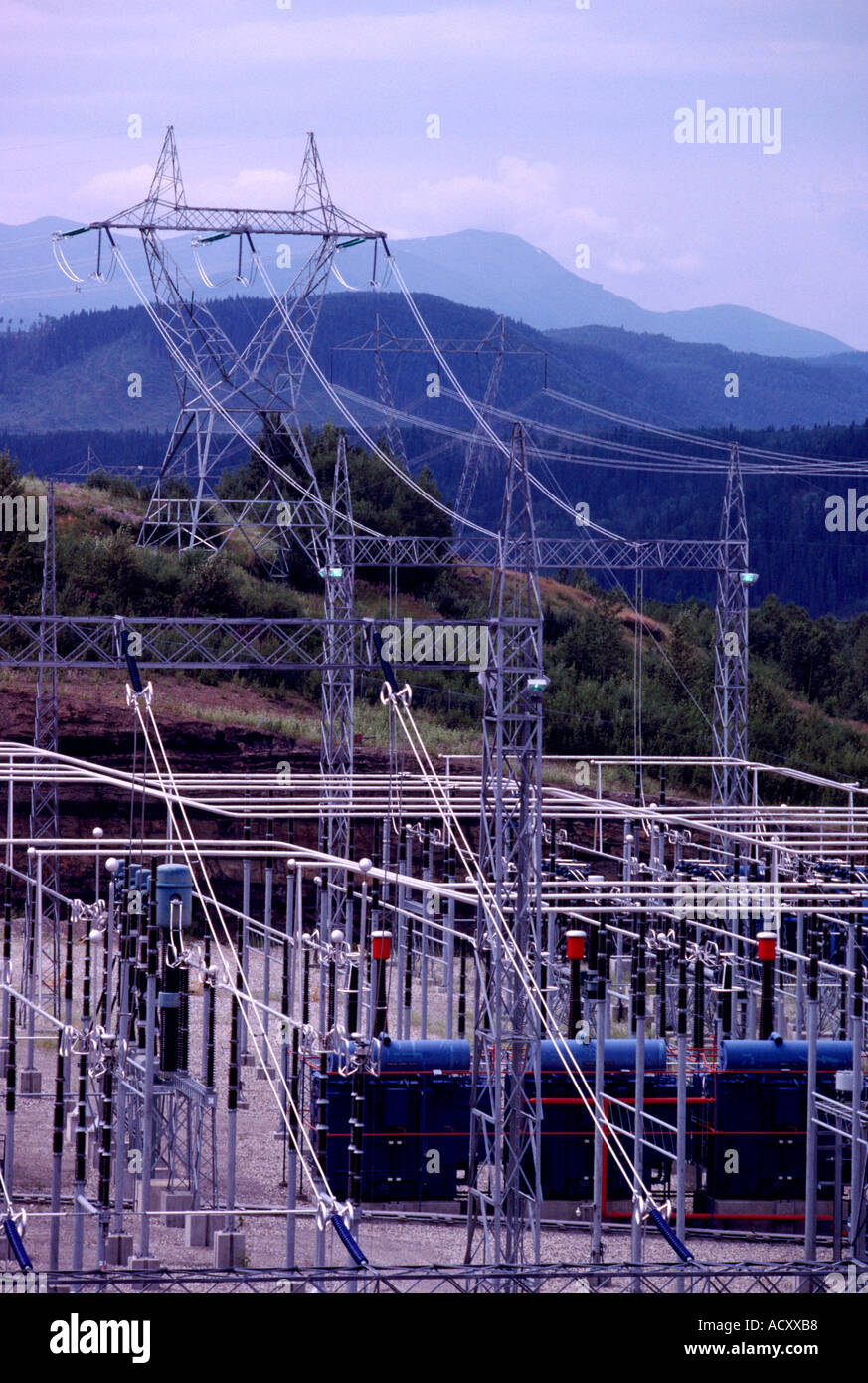 Hydro Electric Power Lines and Station at the WAC Dam on the