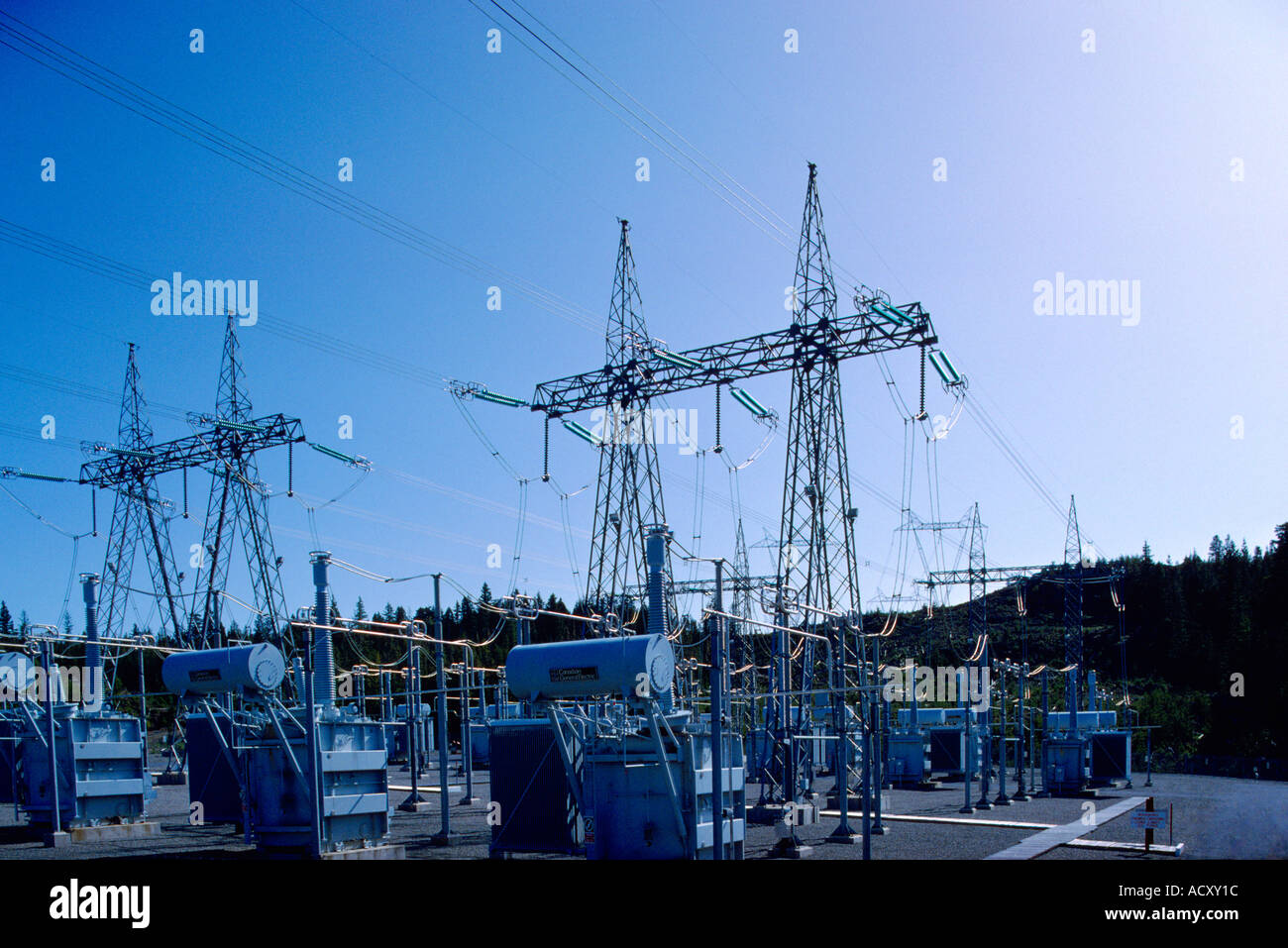 Hydro Electric Power Lines and Station at the WAC Dam on the