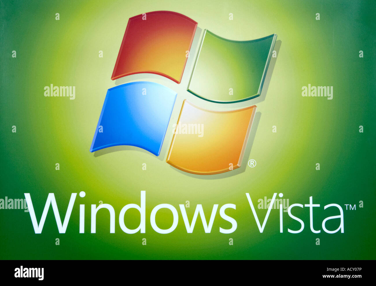 Logo of Microsoft Windows Vista Stock Photo