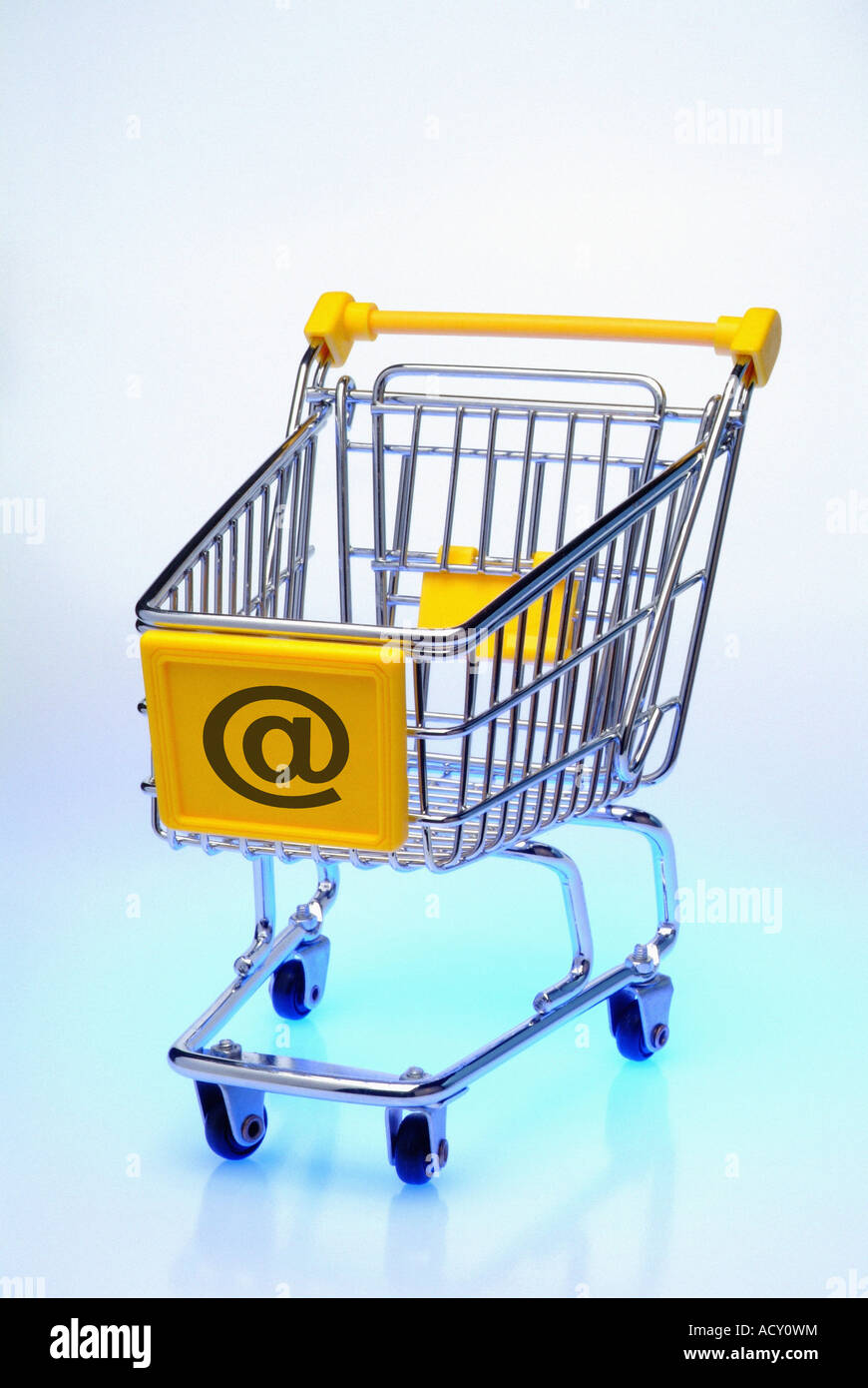 An empty shopping cart with on it Stock Photo Alamy