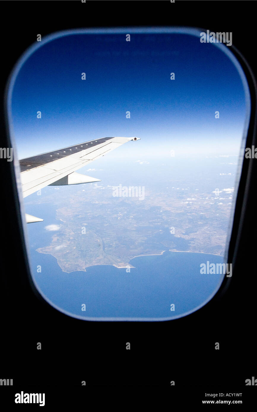 View from an aeroplane Stock Photo