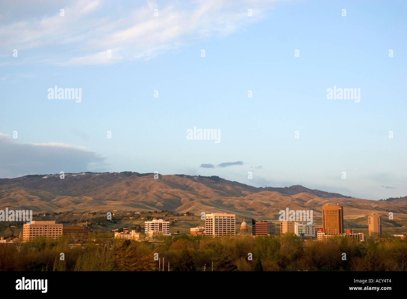 The skyline and foothills in Boise, Idaho Stock Photo Alamy