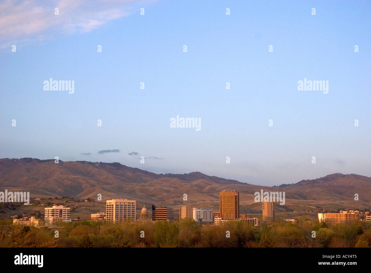 The skyline and foothills in Boise, Idaho Stock Photo Alamy