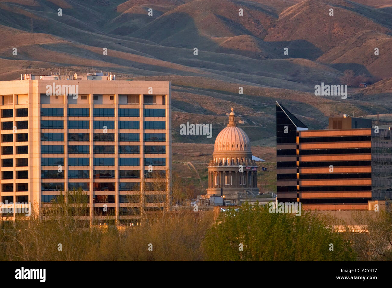 The skyline and foothills in Boise, Idaho Stock Photo Alamy