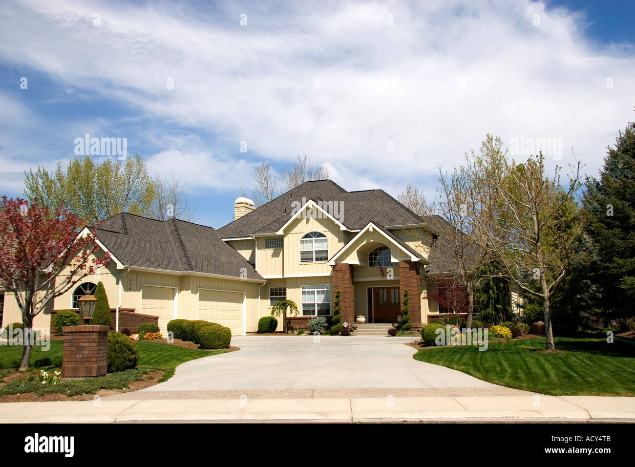 Upscale home in Eagle, Idaho. Stock Photo